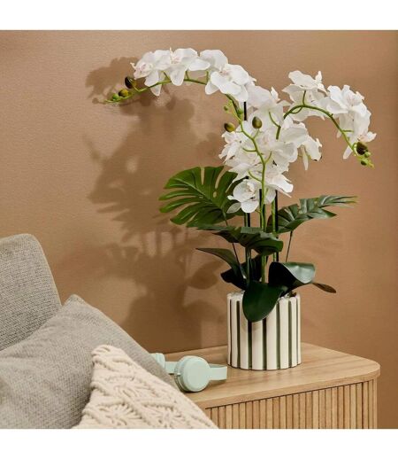 Orchidée Artificielle en Pot Asia 81cm Vert