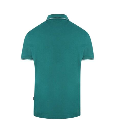 Polo Motif Logo Adulte Vert Aquascutum