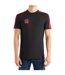 Mens Terrace T-shirt Black Tibetan Red Umbro-1