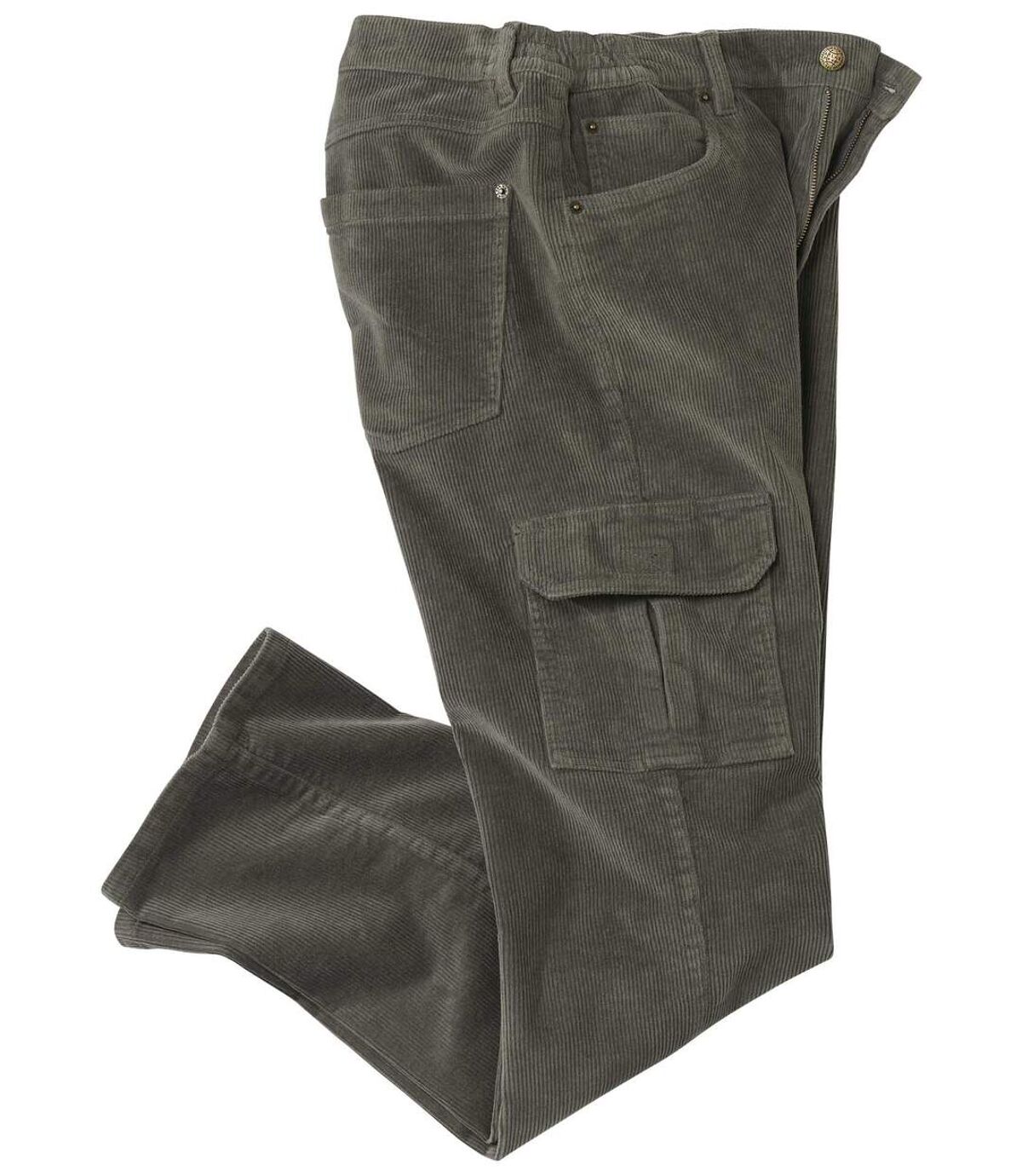 Men's Khaki Corduroy Cargo Pants Atlas For Men