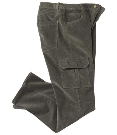 Men's Khaki Corduroy Cargo Pants