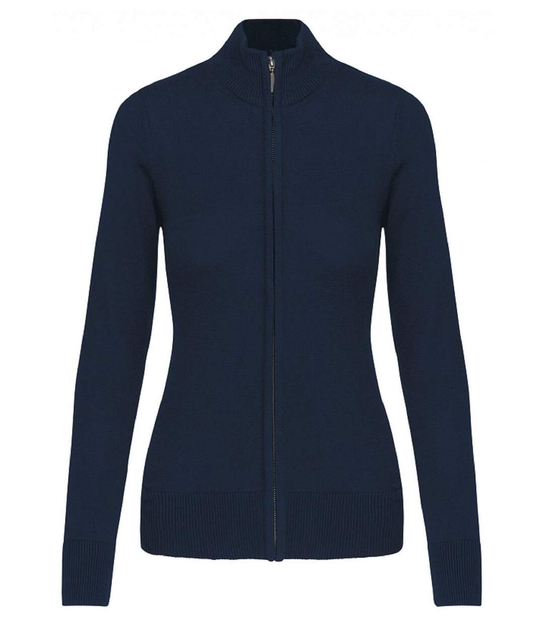 Gilet zippé cardigan K962 - femme - bleu marine-1