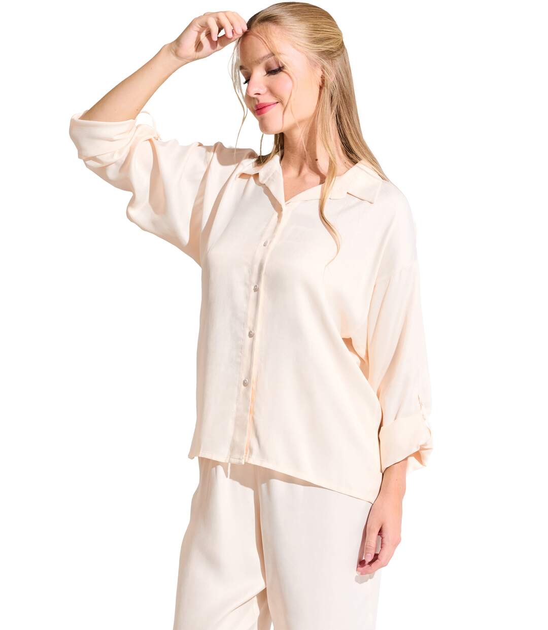 Haut pyjama chemise manches longues PARIS Lisca-1