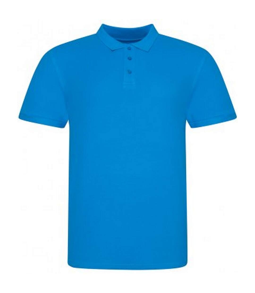 Awdis Mens Piqu Cotton Short-Sleeved Polo Shirt (Azure)