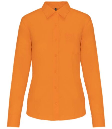 Chemise popeline manches longues - Femme - K549 - orange