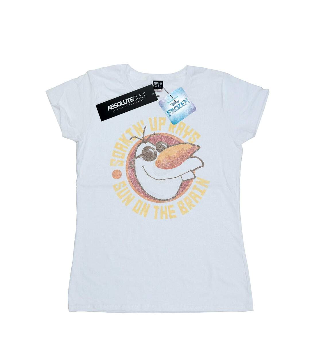 Disney T-shirt en coton Femme/Femme Frozen Olaf Sun On The Brain (Blanc) - UTBI21974-1