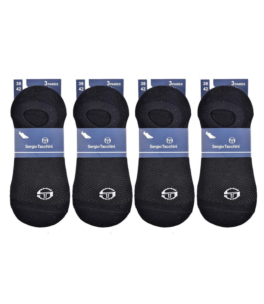 Chaussettes Homme FOOTIES SERGIO TACCHINI Lot de 12 Pack de 12 Paires 0547-3