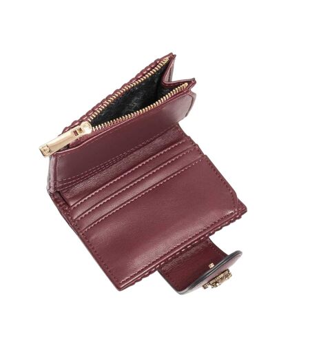 Kearton Textured Coin Purse One Size Burgundy Dune London