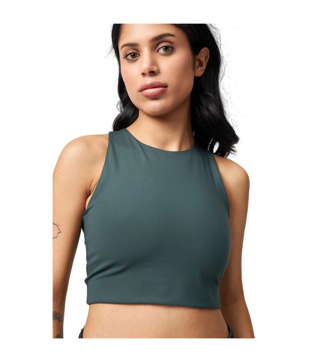 Brassière De Sport Sans Manches Dylan Femme Vert Mousse Girlfriend Collective-4