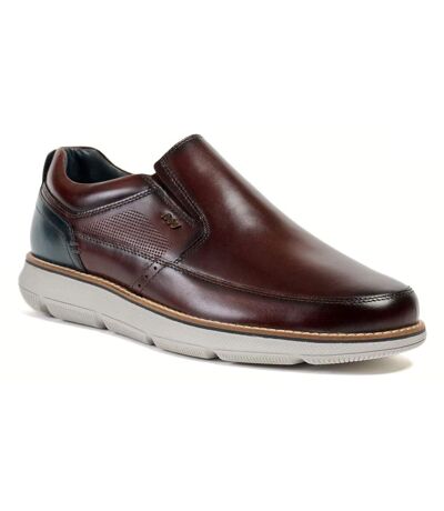 Mens Fowler Italian Leather Slip-on Casual Shoes Tan POD