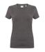 Skinni Fit Womens/Ladies Feel Good Stretch Short Sleeve T-Shirt (Heather Charcoal)