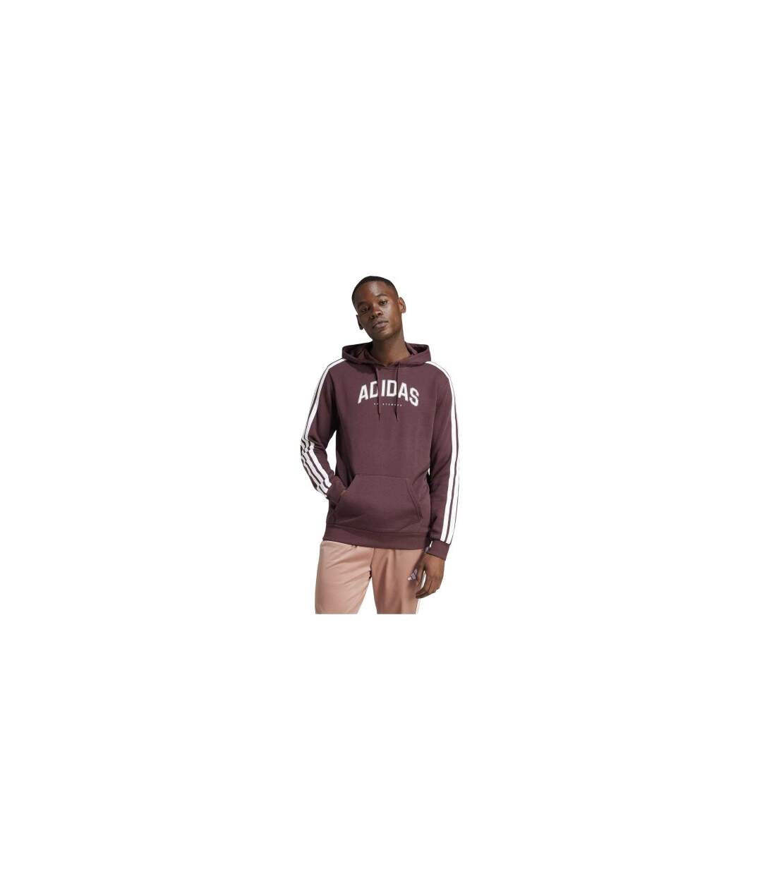 Sweat À Capuche Motif/style Universitaire Homme Rubis Adidas-1