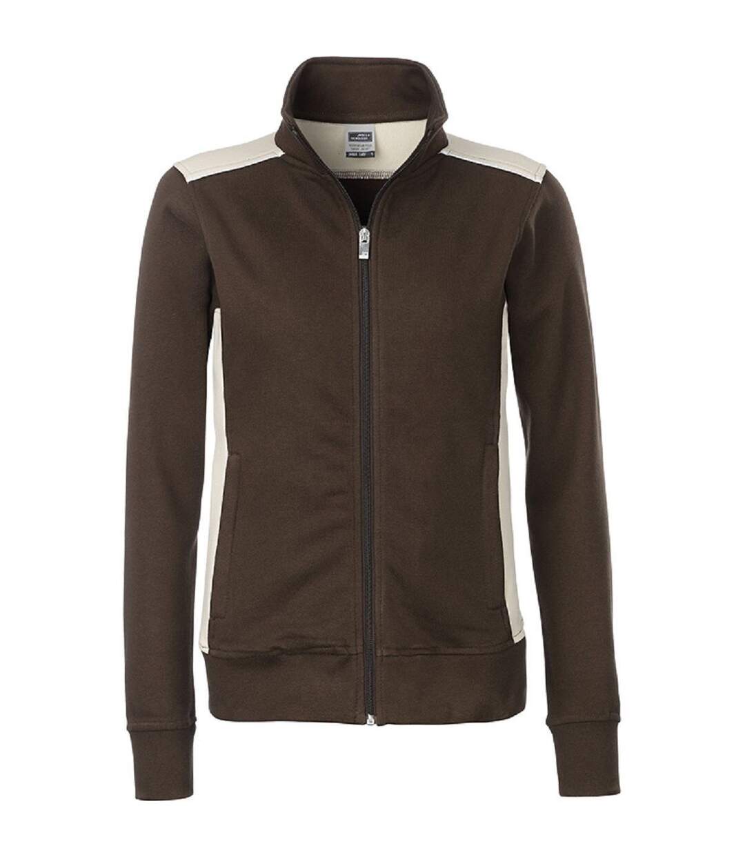 Sweat de travail zip intégral - Femme - JN869 - marron