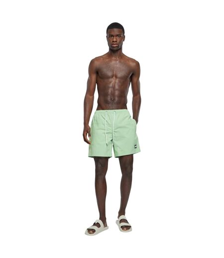 Short De Bain Motif/style Bloc Homme Vert Urban Classics