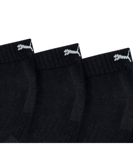 Pack of 3  Unisex adult cushioned ankle socks  black/white Puma