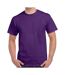 Mens heavy cotton t-shirt purple Gildan