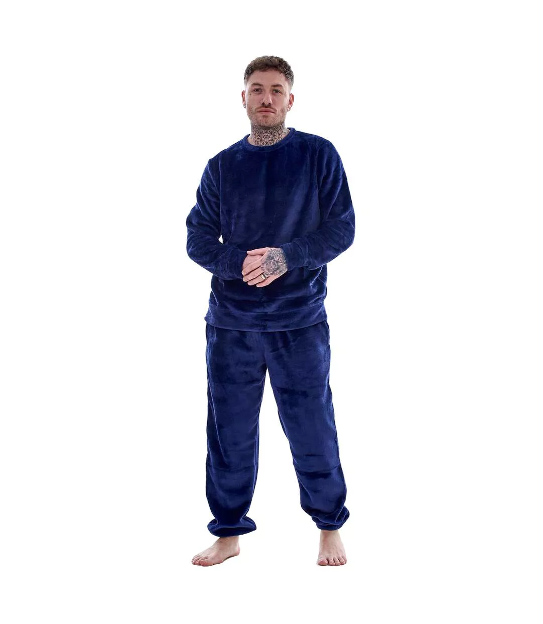 Ensemble De Pyjama Long Homme Bleu Marine Keanu-1