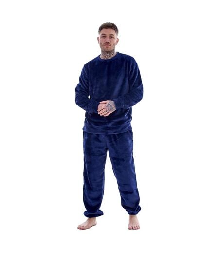 Ensemble De Pyjama Long Homme Bleu Marine Keanu