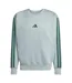 Mens 3 Stripes Fleece Sweatshirt Sage Adidas-2