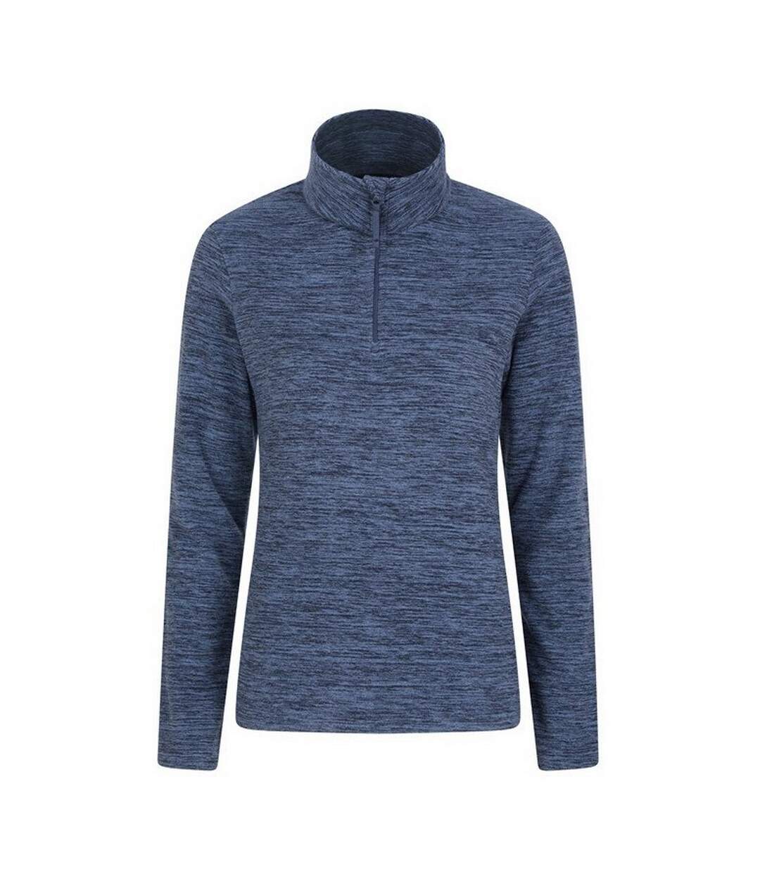 Womens/ladies snowdon melange fleece top dark blue Mountain Warehouse-1