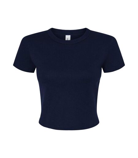 T-shirt Court Femme Bleu Marine Uni Bella + Canvas
