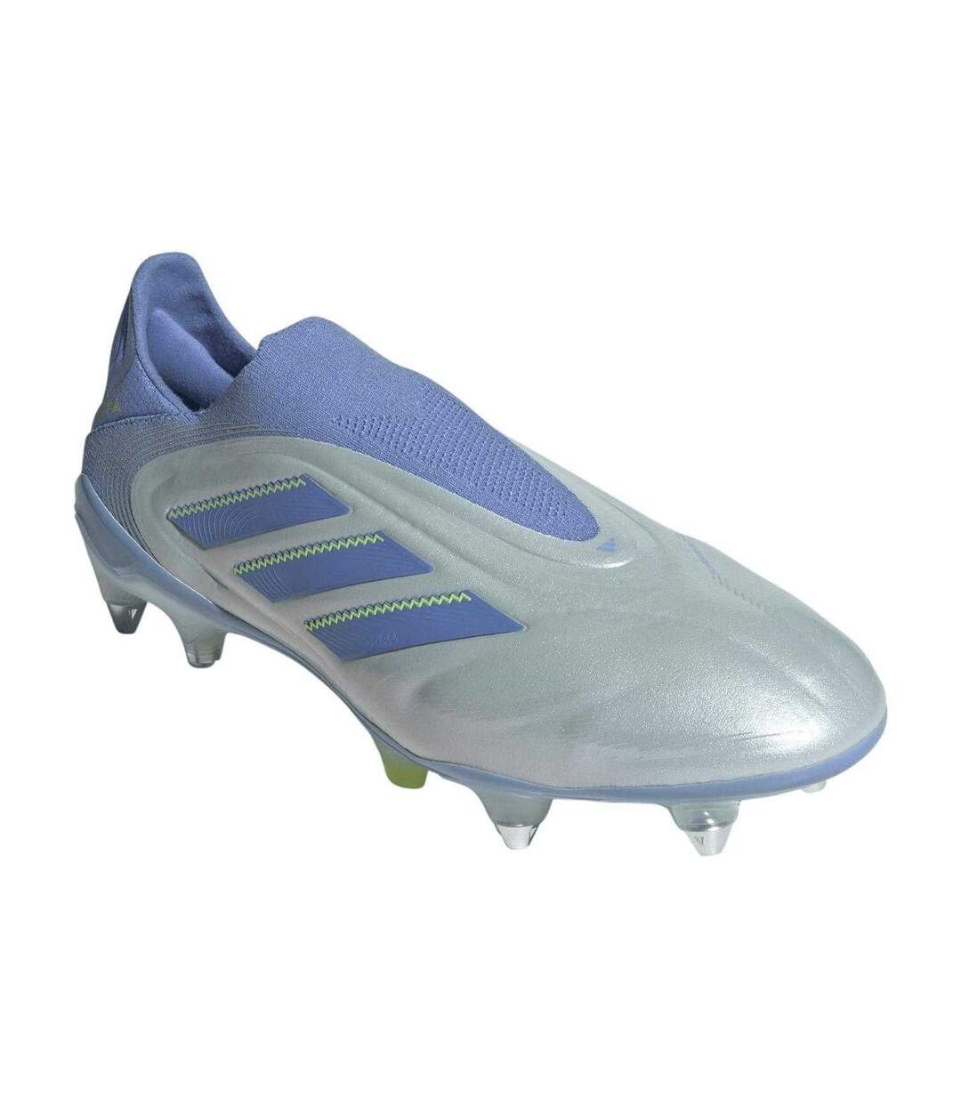 Chaussures De Foot Pour Terrain Souple Motif/style 3 Rayures Copa Pure Elite Homme Bleu Citron Adidas-1