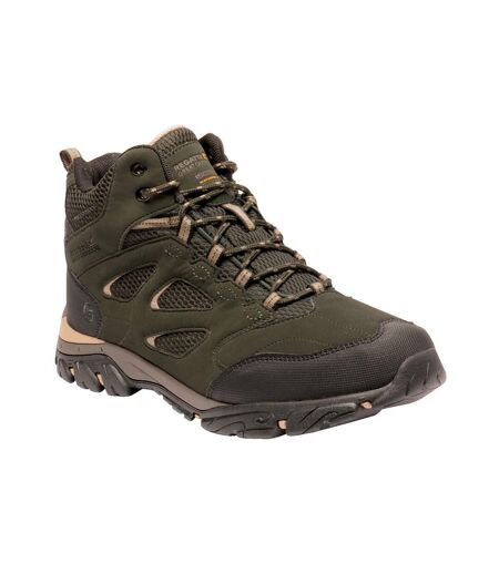 Regatta Mens Holcombe IEP Mid Hiking Boots (Peat/Inca Gold) - UTRG3660