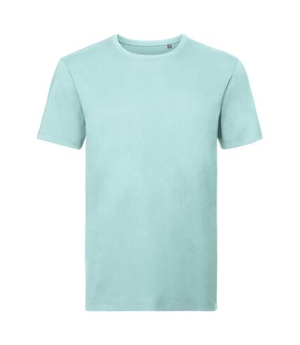 Russell Mens Organic Short-Sleeved T-Shirt (Aqua Blue) - UTBC4713