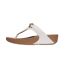 Womens/ladies Leather Snaffle Standard Sandals White Fit Flop-2