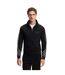 Mens Colour Block Contrast Piping Track Jacket Black Boss-1