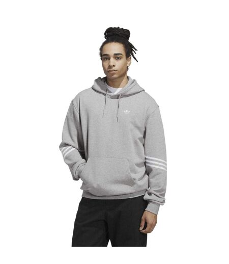 Mens Classics Cotton Hoodie Grey Adidas