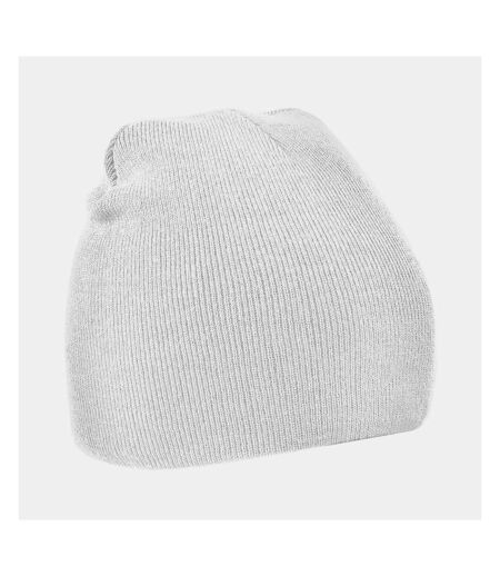 Bonnet tricoté uni blanc Beechfield