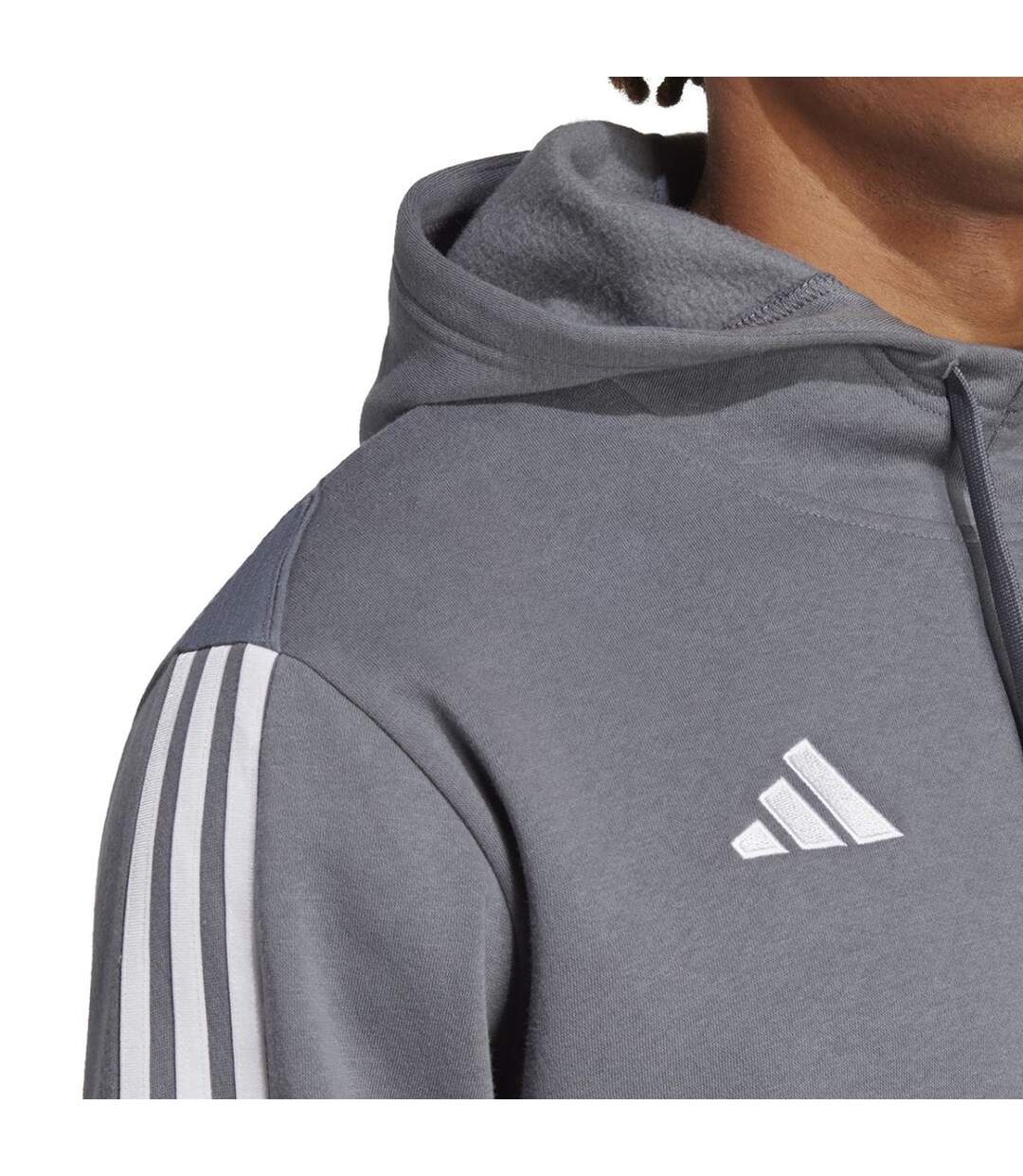 Sweat À Capuche Tiro League Homme Argenté Gris Adidas-4
