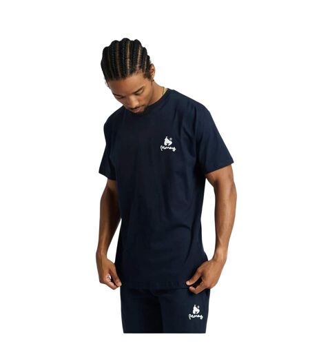 Mens Ape Graphic Print Cotton Regular T-shirt Navy Money