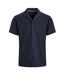 Mens grafton plain jersey short-sleeved shirt navy Weird Fish-1