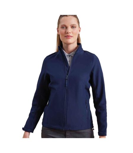 Womens/ladies Windchecker Soft Shell Jacket Navy Premier