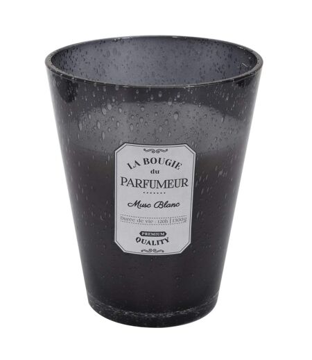 Bougie Parfumée en Verre Bulle 23cm Musc Blanc