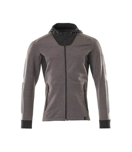 Mens Accelerate Full Zip Hoodie Dark Anthracite Black Mascot