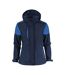 Womens/ladies Padded Soft Shell Jacket Navy Cobalt Printer-1