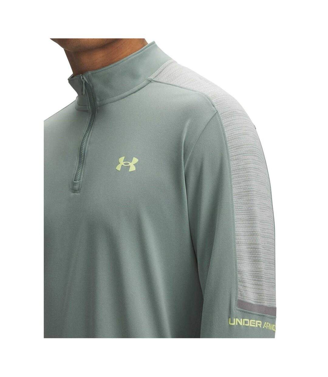 Sweat Manches Longues Course À Pied Homme Vert Under Armour-3