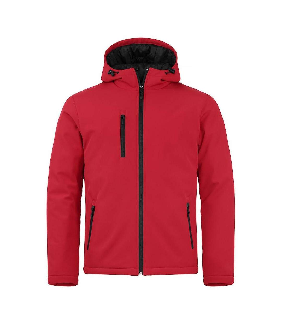 Mens Padded Soft Shell Jacket Red Clique-1