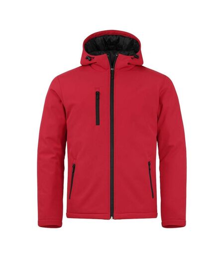 Mens Padded Soft Shell Jacket Red Clique