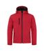 Mens Padded Soft Shell Jacket Red Clique-1