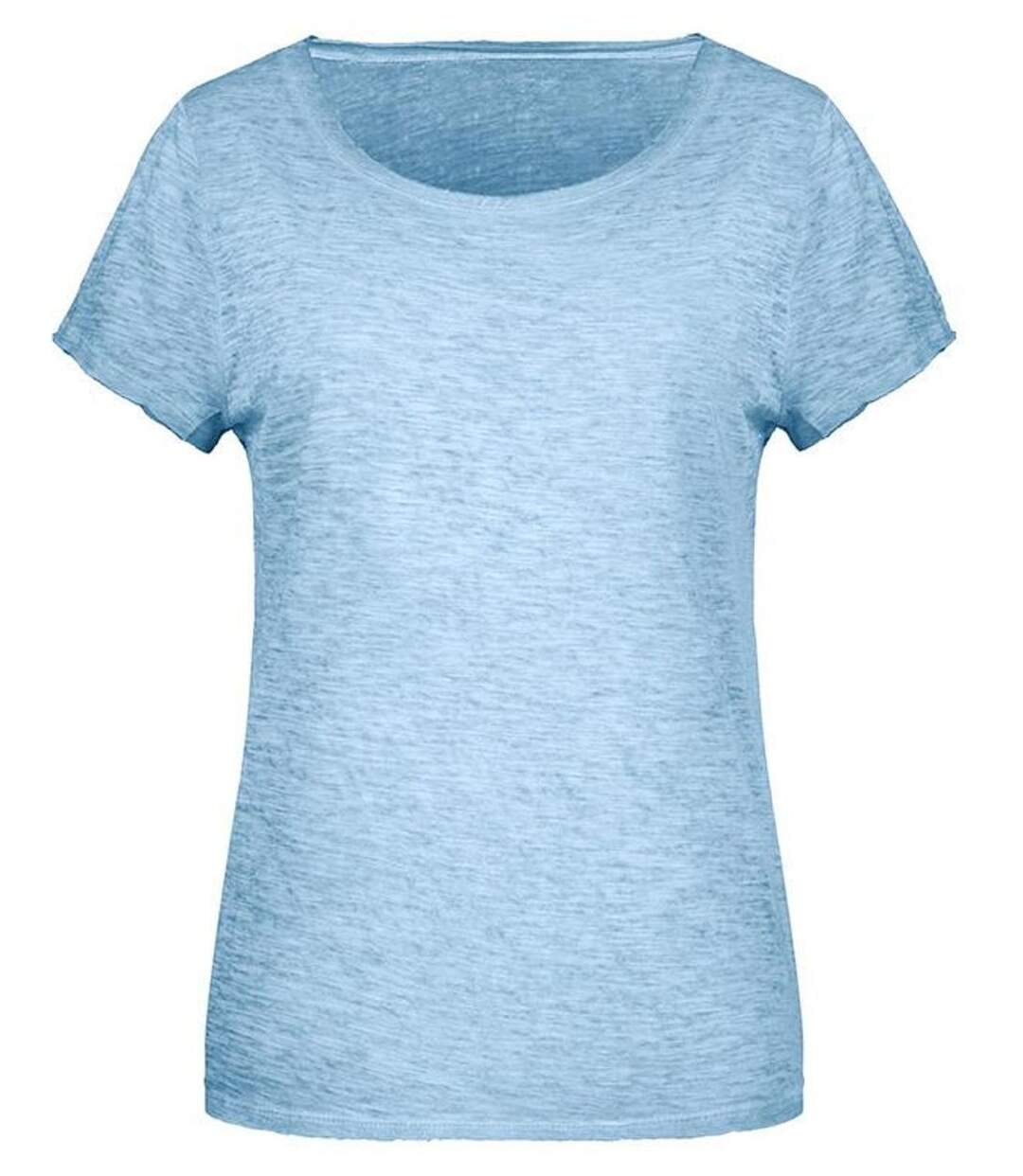 T-shirt bio - Femme - 8015 - bleu horizon-1