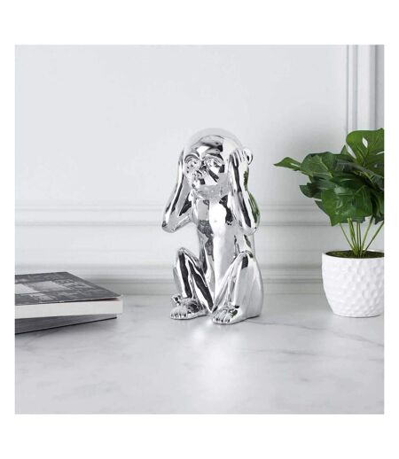 Statue en dolomite Singe 17 x 15 x 28 cm Or