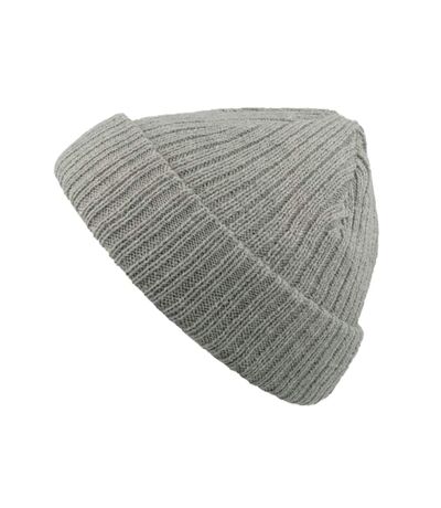 Atlantis Unisex Docker Short Beanie With Turn Up (Grey Melange) - UTAB445