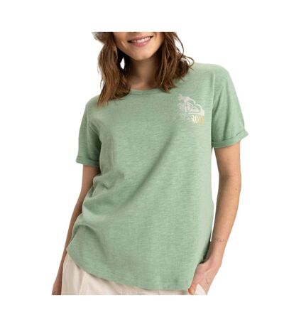 T-shirt vert femme roxy oceanwave - l