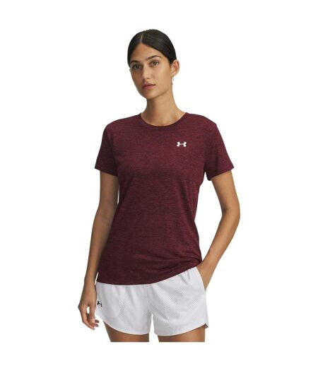 T-shirt Manches Courtes Motif/style À Nœud Femme Bordeaux Foncé Under Armour
