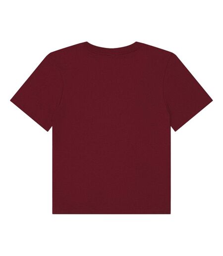 Womens/ladies Heavy Boxy T-shirt Maroon Bella + Canvas