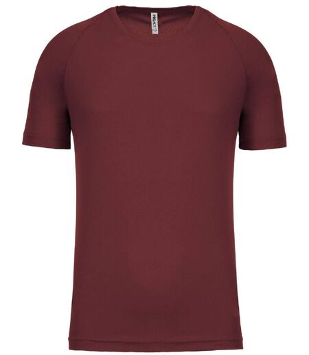 T-shirt sport - Running - Homme - PA438 - rouge vin